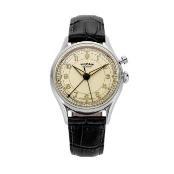 Vulcain Cricket Classique 36 mm - Eggshell - Black Alligator