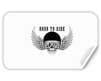 Samolepky obdelník - 5 kusů Born to ride
