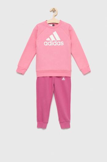 Dětská tepláková souprava adidas LK BOS JOG růžová barva