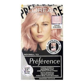 L'Oréal Paris Préférence Vivid Colors 60 ml barva na vlasy pro ženy 9,213 Rose Gold na barvené vlasy; na všechny typy vlasů