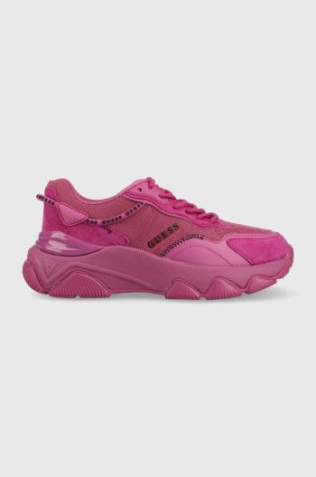 Sneakers boty Guess růžová barva