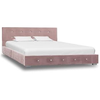Rám postele růžový samet 120x200 cm (280398)