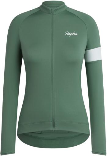 Rapha Women's Core Long Sleeve Jersey  - dark green/white S