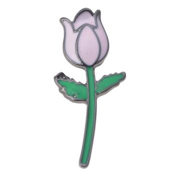 Brož fialový tulipán JZPI0050