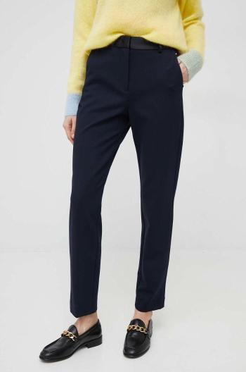 kalhoty Tommy Hilfiger dámské, tmavomodrá barva, přiléhavé, high waist