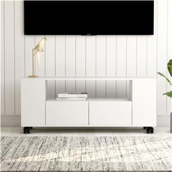 TV stolek bílý 120x35x43 cm dřevotříska (801346)