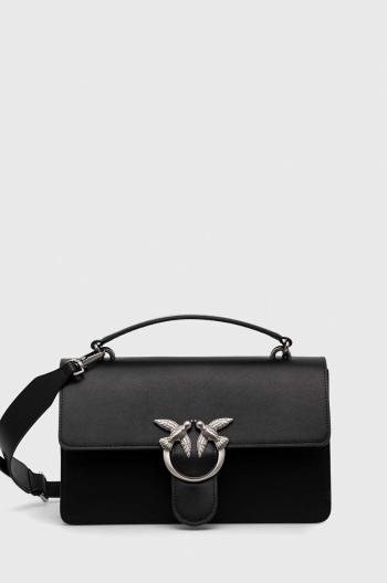 Kožená kabelka Pinko černá barva