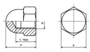 Matice Toolcraft, DIN 1587, M4, 10ks