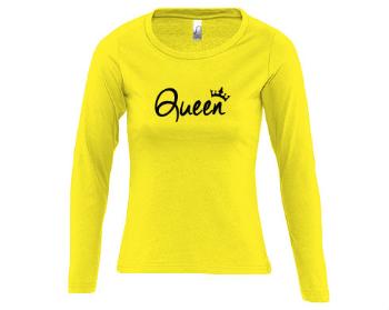 Dámské tričko dlouhý rukáv kulatý výstřih Queen