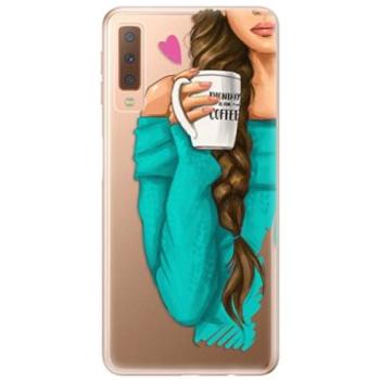 iSaprio My Coffe and Brunette Girl pro Samsung Galaxy A7 (2018) (coffbru-TPU2_A7-2018)