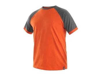 Tričko s krátkým rukávem OLIVER, oranžovo-šedé, vel. 3XL, XXXL