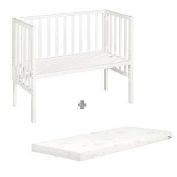 roba přístavná postýlka Co-sleeper safe asleep® 2v1 white včetně matrace