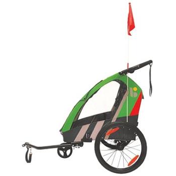 Trailblazer dětský kombinovaný vozík za kolo + kočárek pro 2 děti - zelený (05-CSK80-ZE)