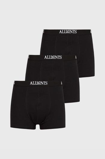 Boxerky AllSaints (3-pack) pánské, černá barva