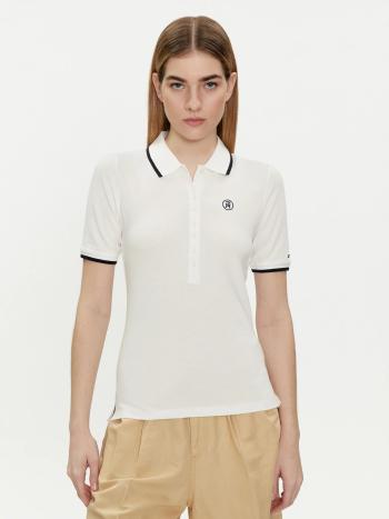 Tommy Hilfiger dámské bílé polo tričko  - S (YBL)