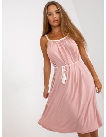 Dámské šaty z viskózy KERRY světle růžové