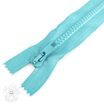 Zip kostěný dělitelný 70 cm aqua