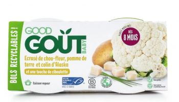 Good Gout BIO Treska pestrá s květákem a brambůrky (2x190 g)