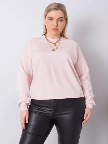 SVĚTLE RŮŽOVÁ DÁMSKÁ BASIC MIKINA RV-BL-6317.94-PINK Velikost: XL