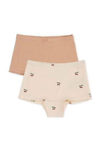 Dětské kalhotky Konges Sløjd 2-pack růžová barva