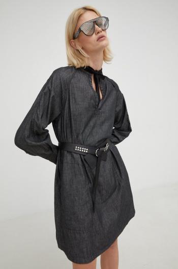 Šaty G-Star Raw šedá barva, mini, oversize