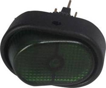 Kolébkový přepínač do auta TRU COMPONENTS TC-R13-133B-SQ GREEN, 12 V/DC, 30 A, s aretací, 1 ks