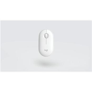 Logitech Pebble M350 Wireless Mouse, bílá (910-005716)
