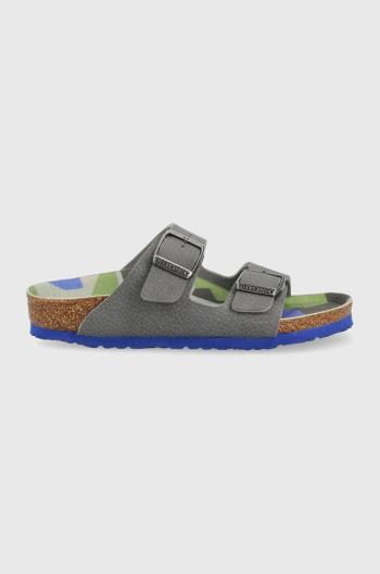 Dětské pantofle Birkenstock Arizona šedá barva