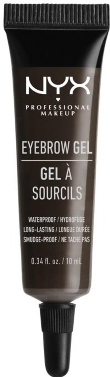 NYX Professional Makeup Eyebrow Gel Voděodolný gel na obočí - Black 10 ml