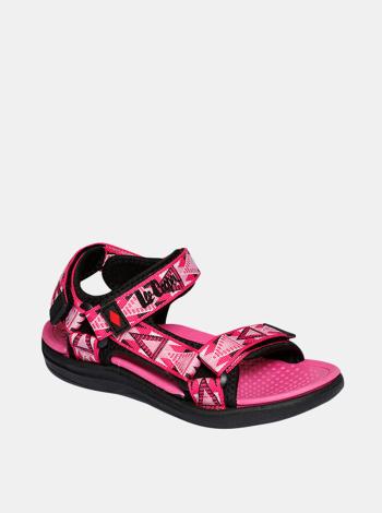 Růžové holčičí vzorované sandály Lee Cooper