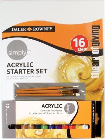 Daler Rowney Simply Sada akrylových barev 12 x 12 ml