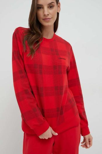 Tričko s dlouhým rukávem Calvin Klein Underwear červená barva
