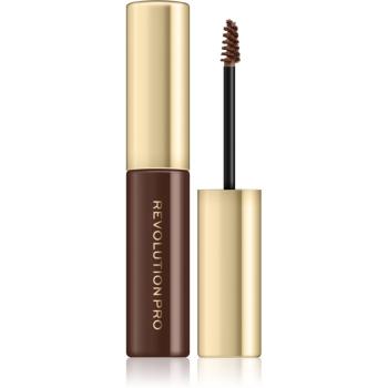 Revolution PRO Brow Volume And Sculpt Gel gel na obočí pro objem a tvar odstín Warm Brown 6 ml