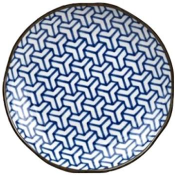 Made In Japan Mělký talíř Herringbone Indigo Ikat 23 cm (MIJC6560D)