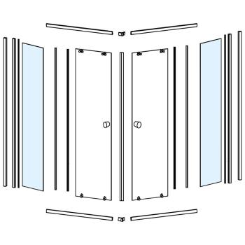 AQUALINE Sklo pro HLF808Y, pevná část NDHLF808Y-1