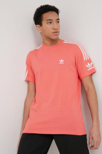 Bavlněné tričko adidas Originals Adicolor HC1989 růžová barva, s aplikací