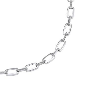 Silvego Luxusní stříbrný náhrdelník veda se zirkony QRN270
