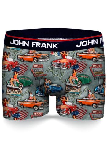 Pánské boxerky John Frank JFBD338 XL Šedá