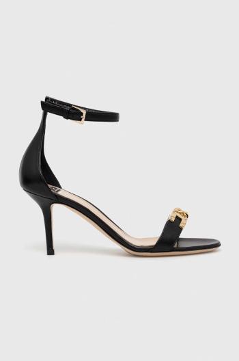 Kožené sandály Elisabetta Franchi černá barva, SA75L31E2