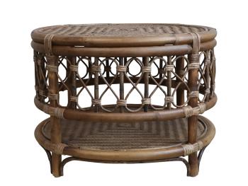 Hnědý ratanový konferenční stolek Anor Wicker - Ø 58*42cm 41061100 (41611-00)