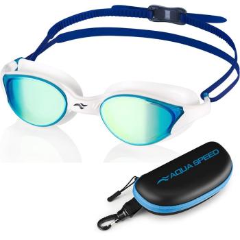 Plavecké brýle Aqua Speed Vortex Mirror  White/Blue/Rainbow Mirror