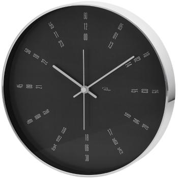 Nástěnné hodiny TEMPUS Philippi 25 cm černá
