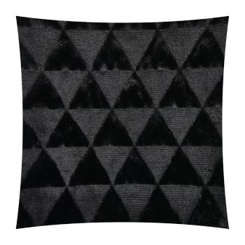TP Povlak na polštářek mikroflanel Triangles 40x40 - Černý