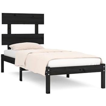 Rám postele černý masivní dřevo 90 × 190 cm Single, 3104642 (3104642)