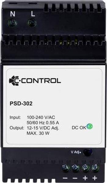 Síťový zdroj na DIN lištu C-Control PSD-302, 1 x, 12 V/DC, 2.5 A, 30 W