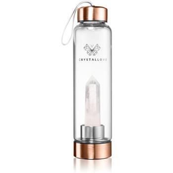 Crystallove Bottle Clear Quartz Rose Gold lahev na vodu 550 ml