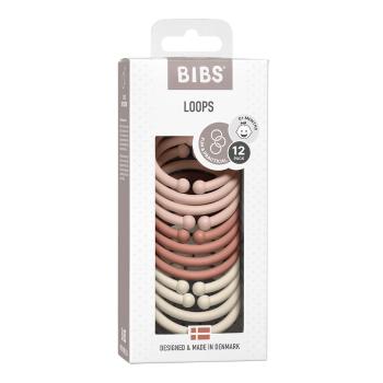 BIBS Loops kroužky 12 ks - Blush / Woodchuck / Ivory