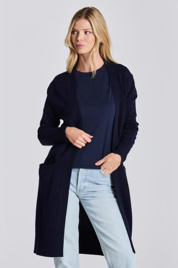 SVETR GANT D2. LONG WOOL CARDIGAN modrá L