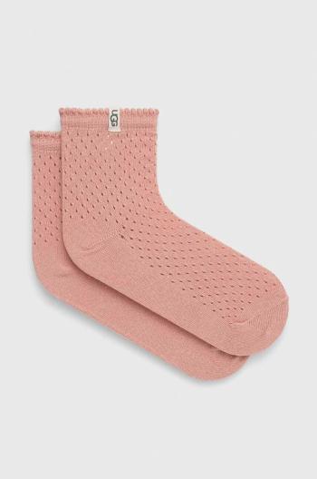Ponožky UGG dámské, růžová barva