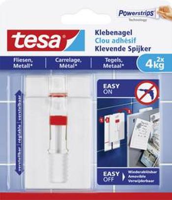 Tesa® lepicí hřebíky nastavitelný bílá 77767-00000-00 tesa Množství: 2 ks